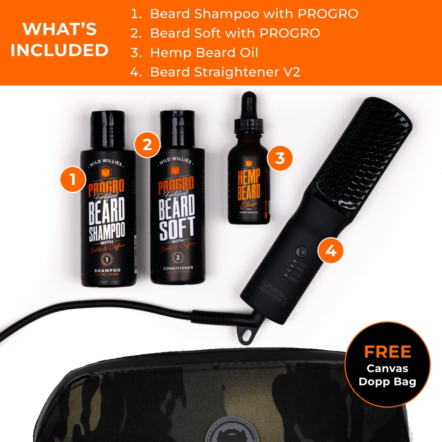 Beard Essentials Kit Bundle Wild Willies 