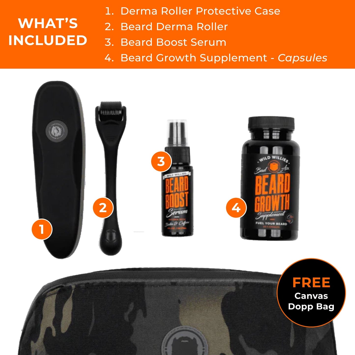 Derma Roller Kit Beard Growth Wild Willies 