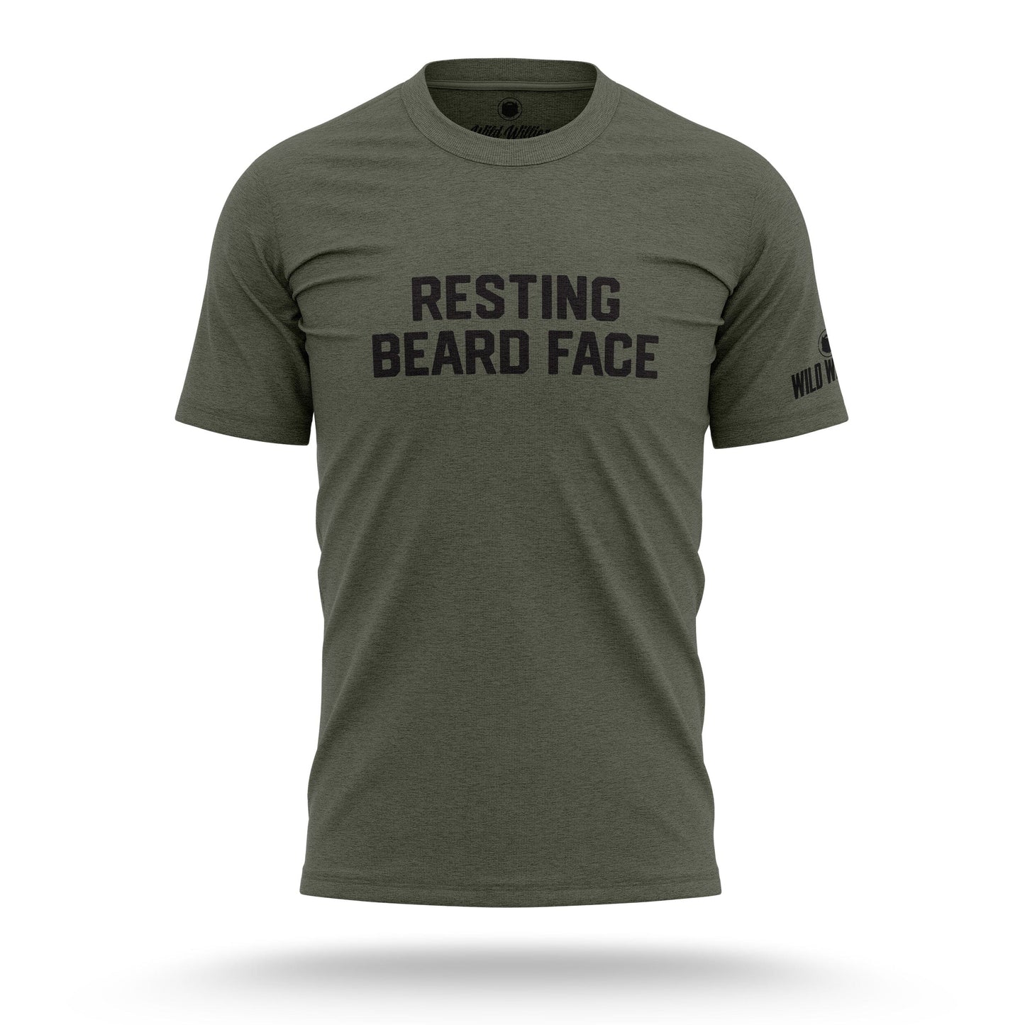 Resting Beard Face - T-Shirt Apparel Wild-Willies S Stone Gray 