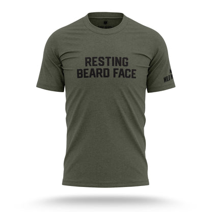 Resting Beard Face - T-Shirt Apparel Wild-Willies S Stone Gray 